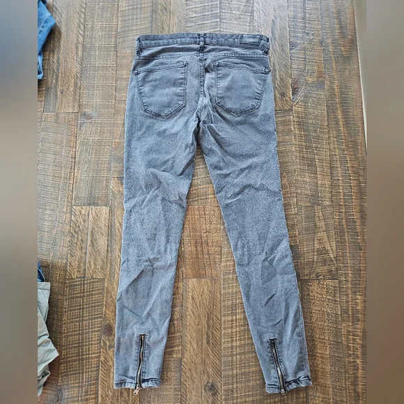 Zara Women's Skinny Jeans - Dark Gray - Picture 5 of 9